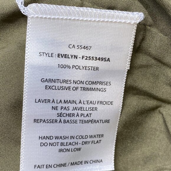 Melissa Nepton Women’s Evelyn Satin Bomber Jacket Size S Khaki Green - Picture 8 of 8